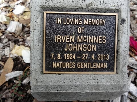 Irven McInnes JOHNSON gravestone
