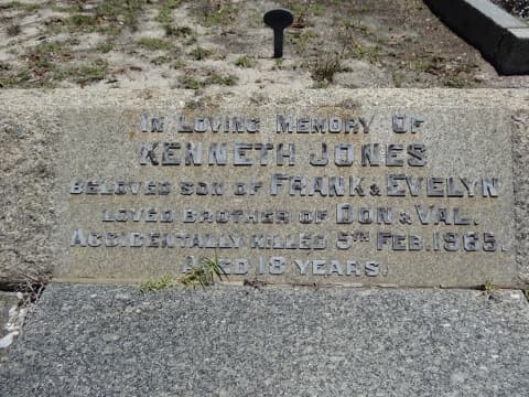 Francis Whitmore JONES gravestone