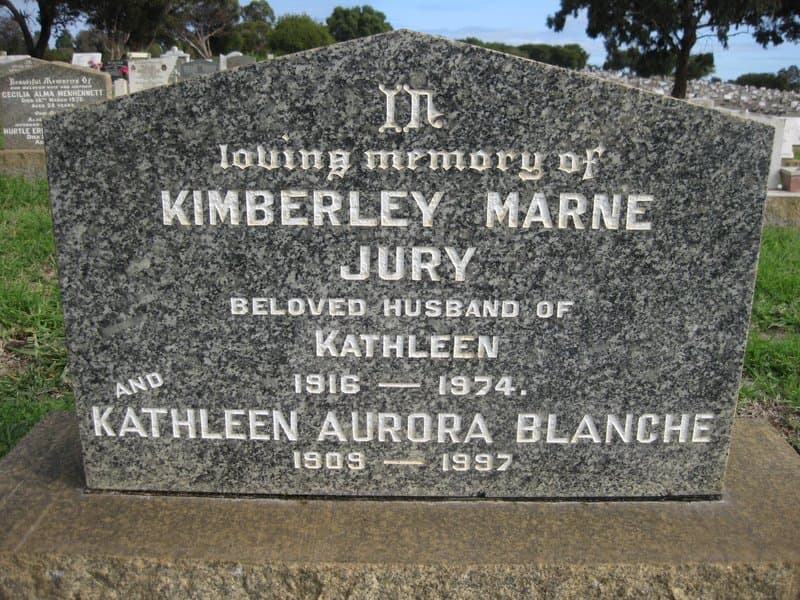 Kimberley Marne JURY gravestone