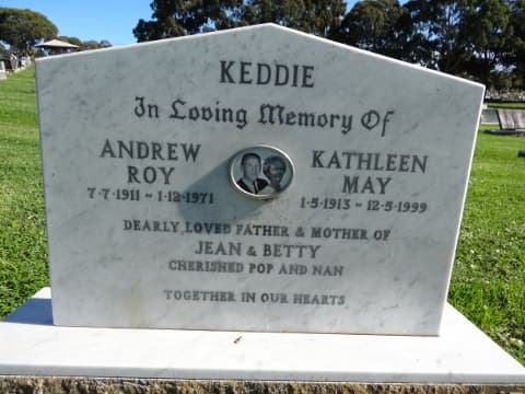 Andrew Roy KEDDIE gravestone