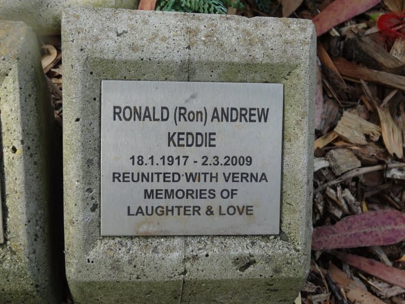 Ronald Andrew KEDDIE gravestone