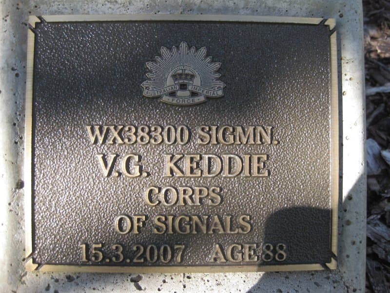 Vernon George KEDDIE gravestone