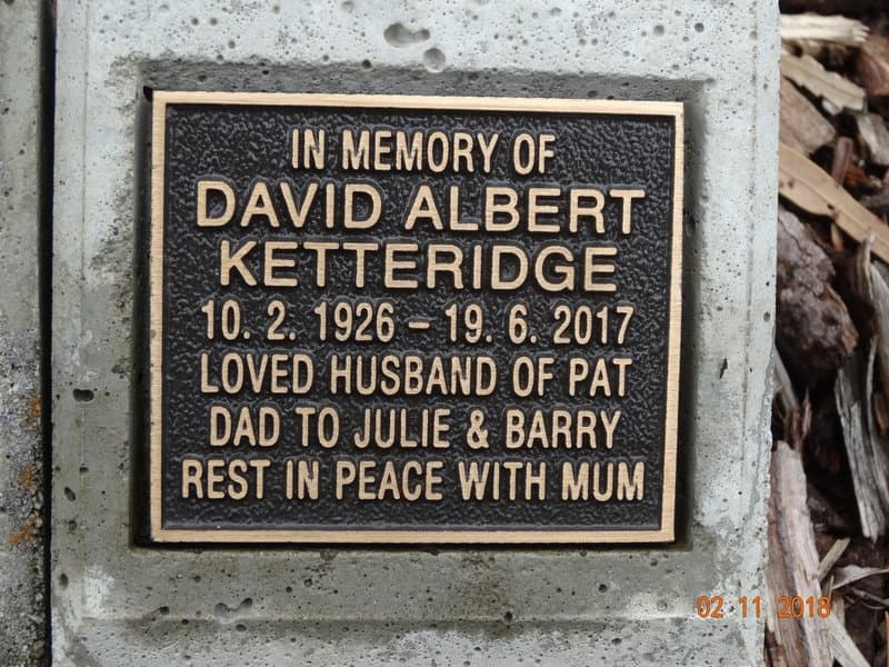 David Albert KETTERIDGE gravestone