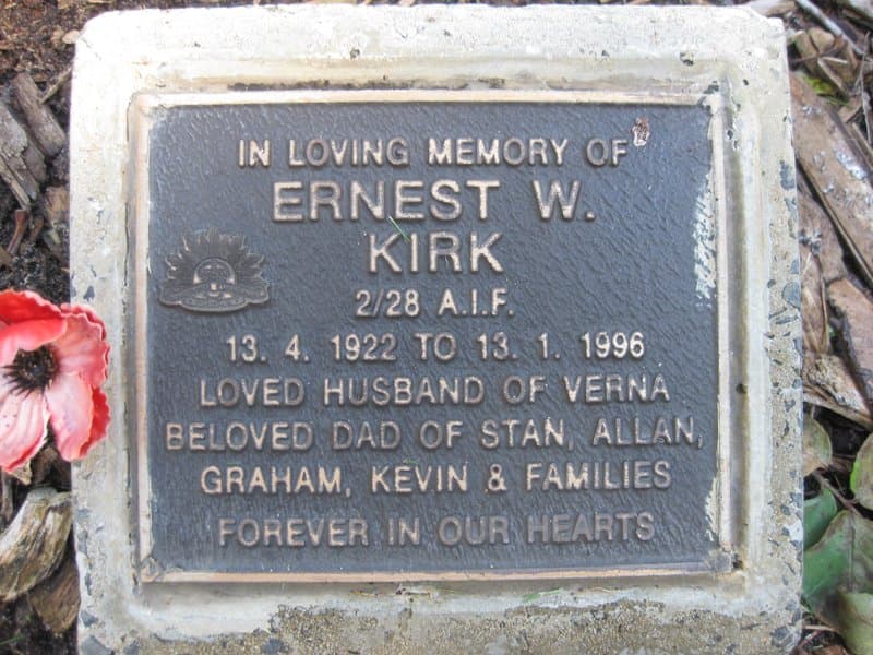 Ernest William KIRK gravestone