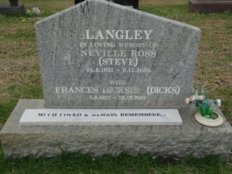 Neville Ross LANGLEY gravestone