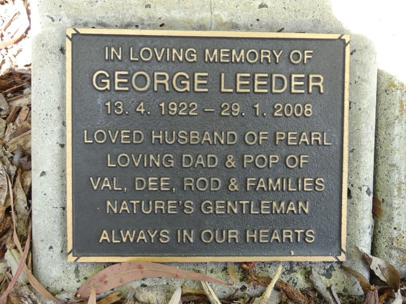 George LEEDER gravestone