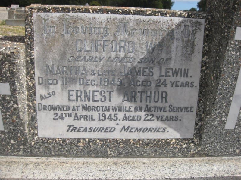 Ernest Arthur LEWIN gravestone