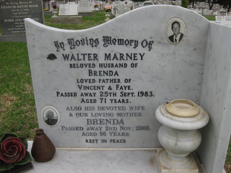 Walter James MARNEY gravestone