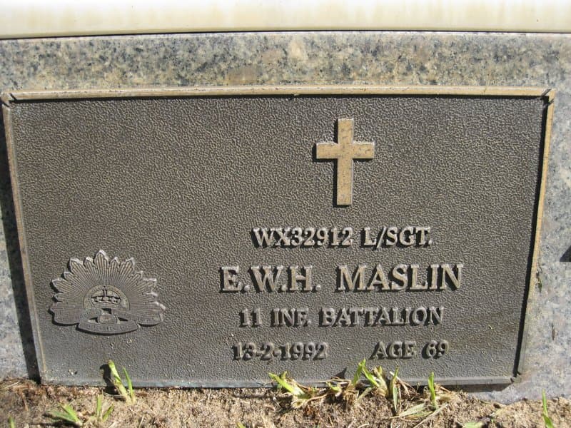 Edward William Harvey MASLIN gravestone