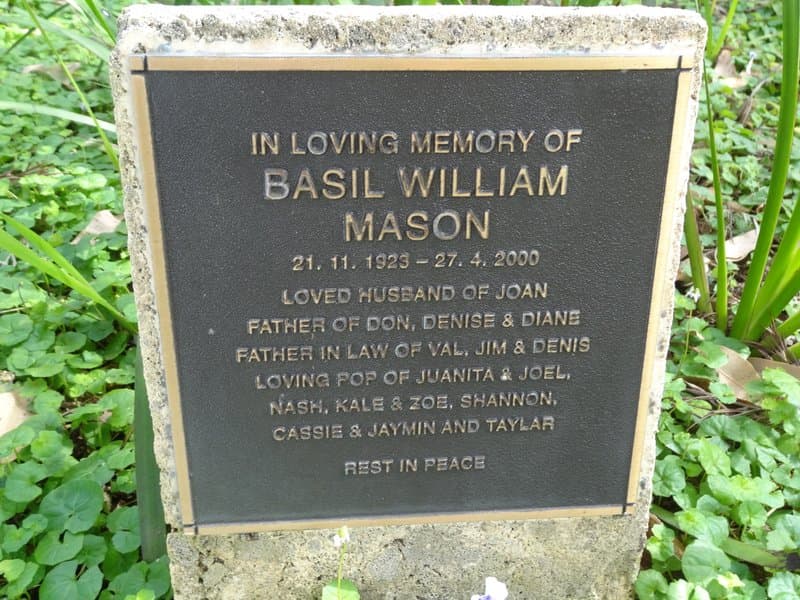 Basil William MASON gravestone