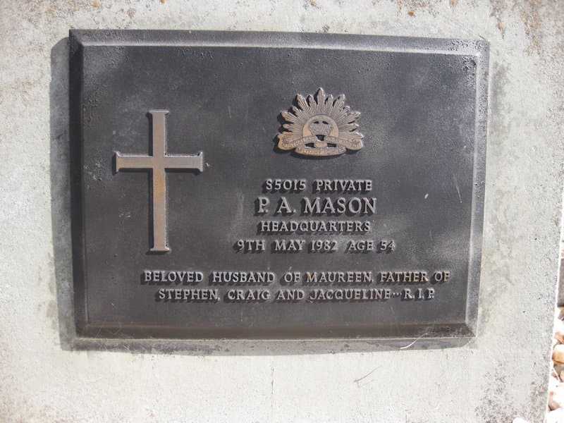 Phillip Alfred MASON gravestone