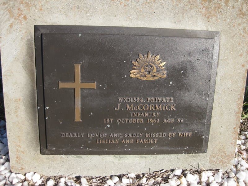 James MCCORMICK gravestone