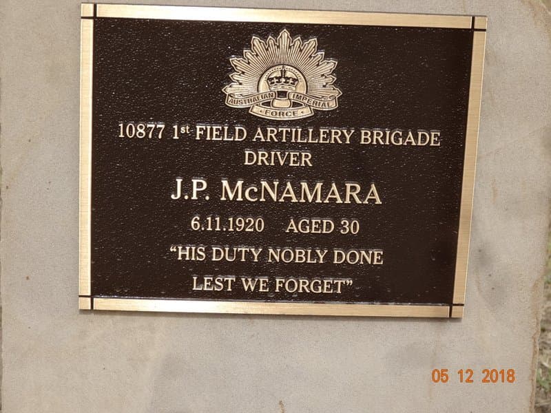 James Patrick MCNAMARA gravestone