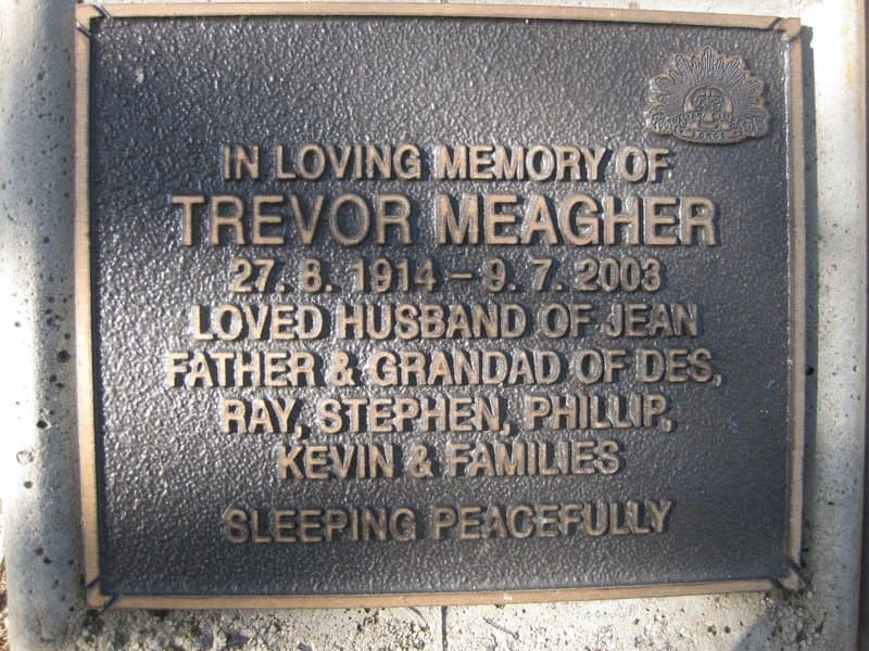 Trevor MEAGHER gravestone
