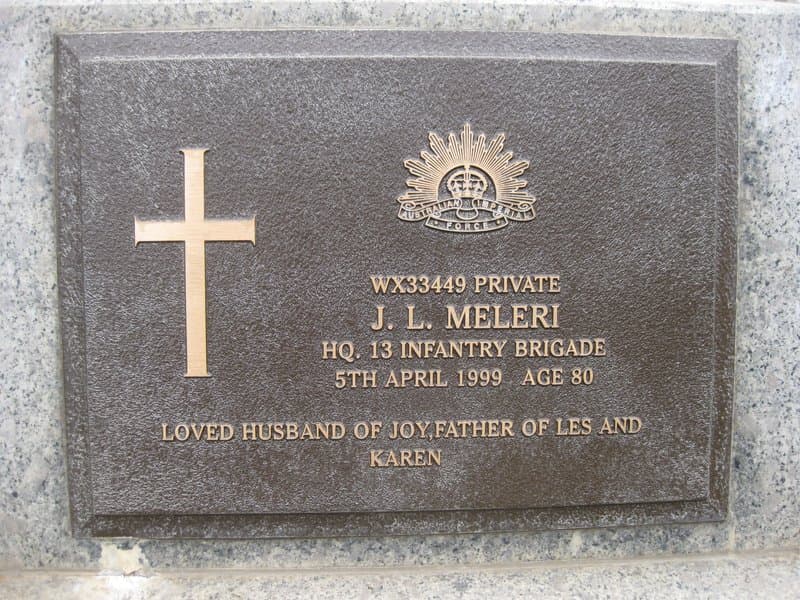 Leslie James MELERI gravestone