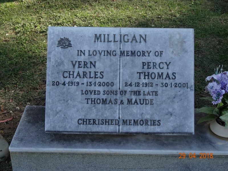 Percival Thomas MILLIGAN gravestone