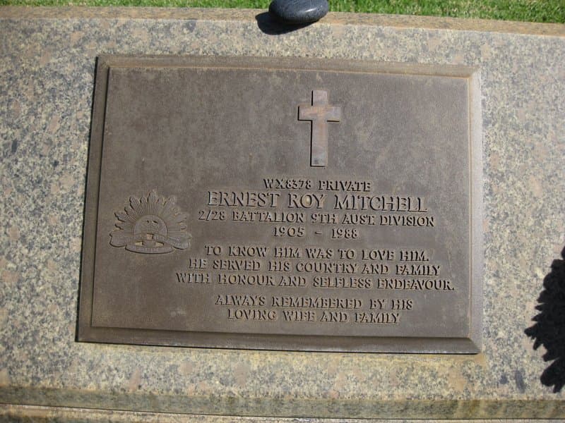 Ernest Roy MITCHELL gravestone