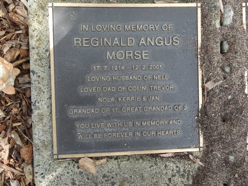 Reginald Angus MORSE gravestone