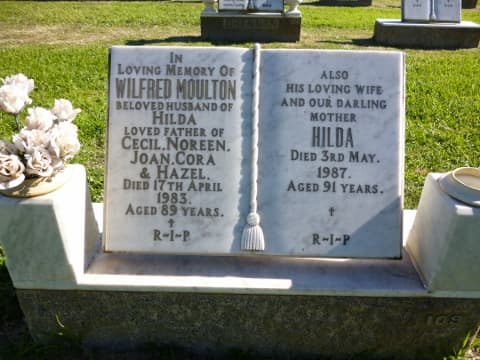 Wilfred Alexander MOULTON gravestone