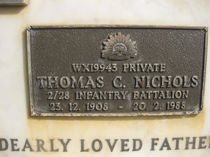 Thomas Charles NICHOLS gravestone