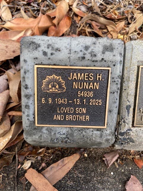 James Hubert NUNAN gravestone