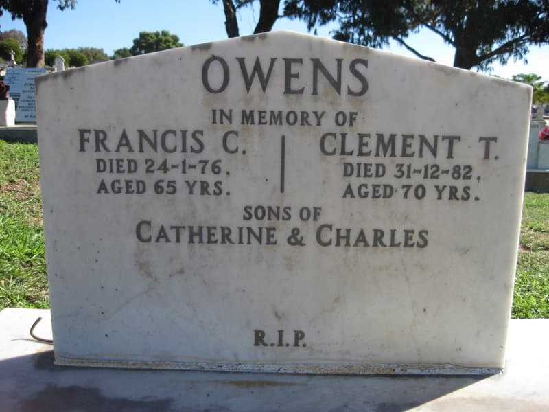 Francis Charles OWENS gravestone