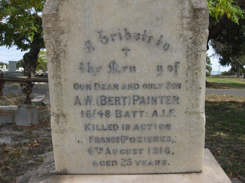 Albert William ("Bert") PAINTER gravestone