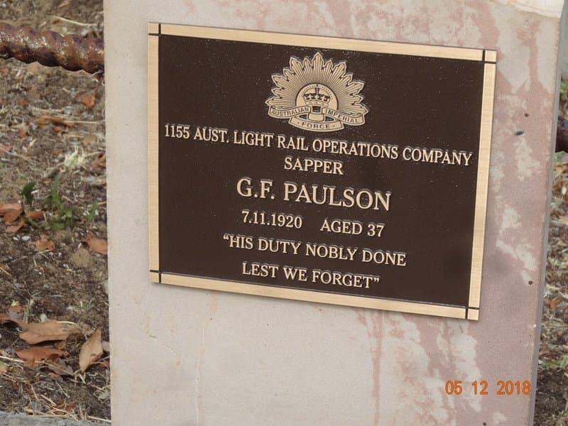 Geodfrid "George Frederick" PAULSON gravestone