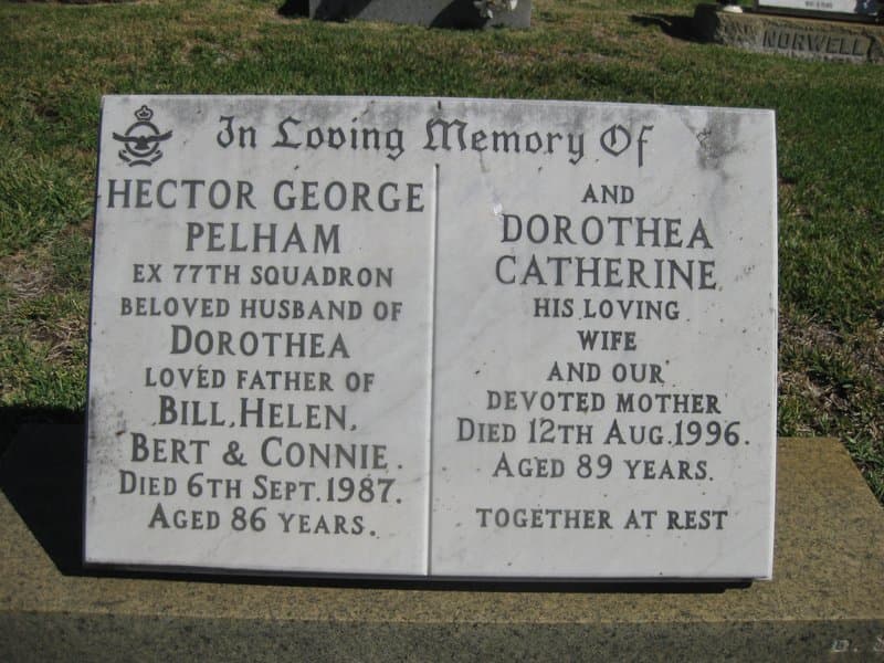 Hector George PELHAM gravestone