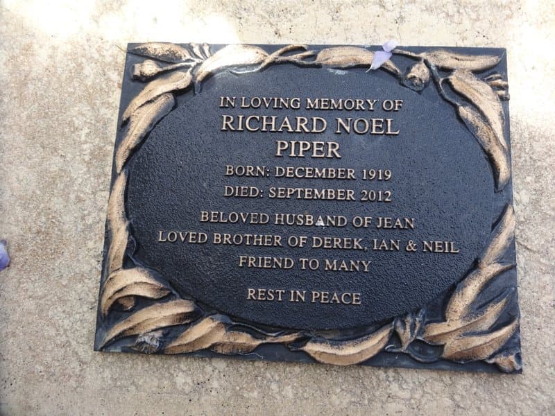 Richard Noel PIPER gravestone