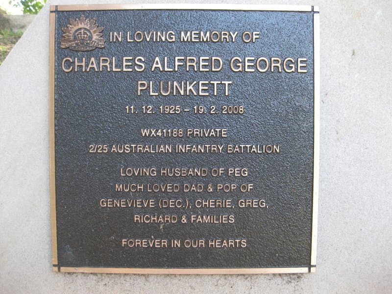 Charles Alfred George PLUNKETT gravestone