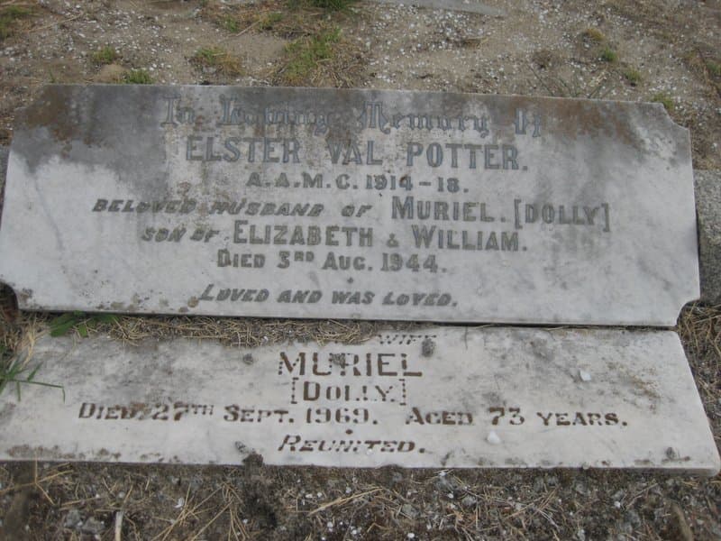 Elster Val POTTER gravestone