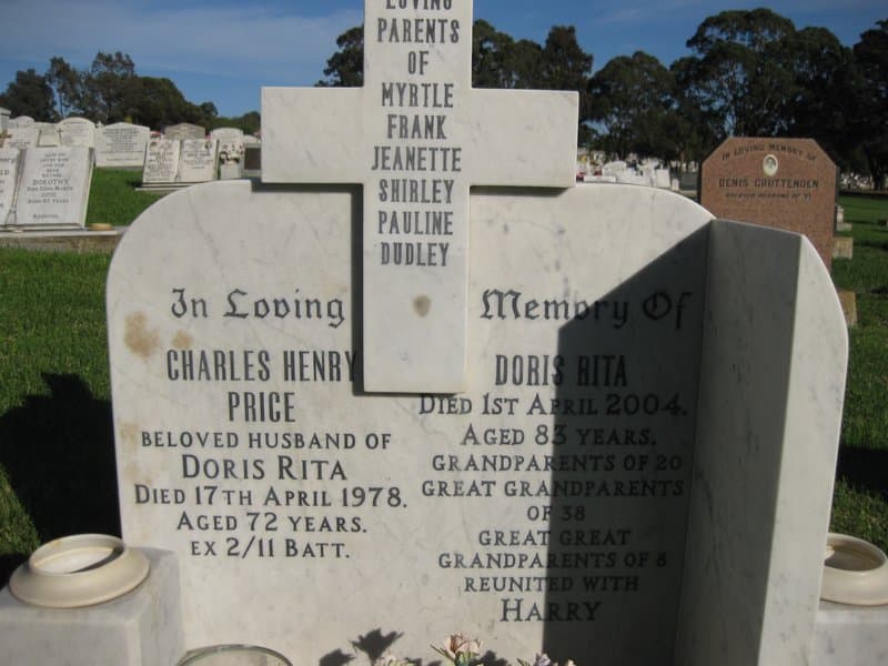 Charles Henry PRICE gravestone