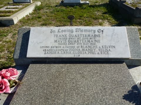 Frank QUARTERMAINE gravestone