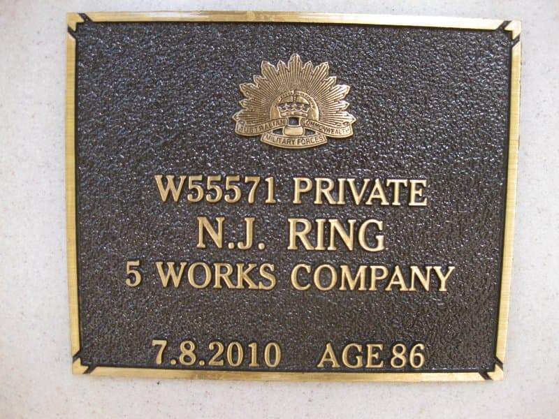 Norman Joseph RING gravestone