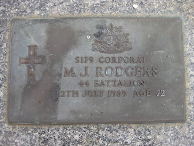 Michael John (Jack) RODGERS gravestone