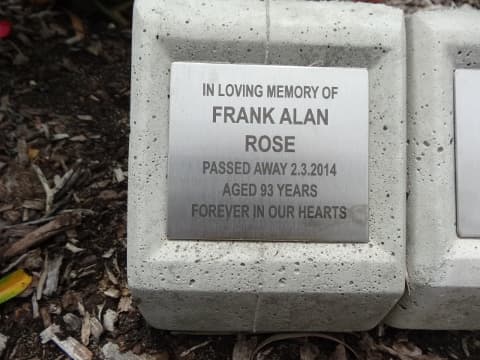 Frank Alan ROSE gravestone