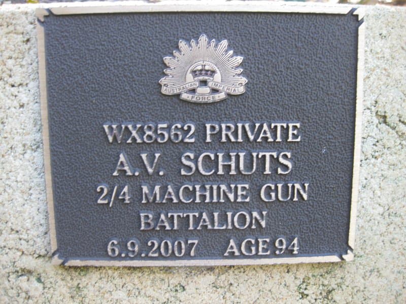 Aubrey Vincent SCHUTS gravestone