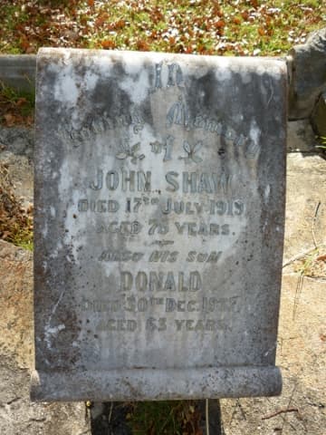 Donald Coll SHAW gravestone