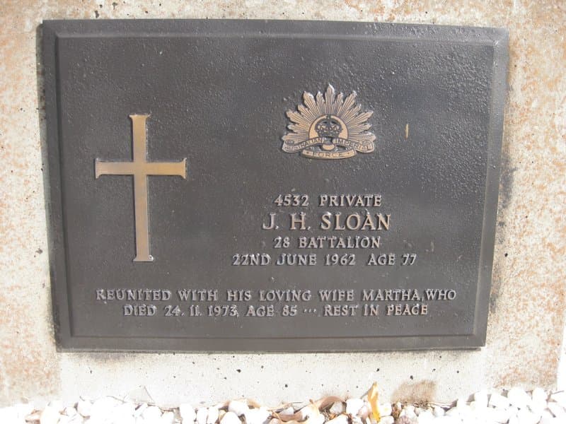 John Henry SLOAN gravestone