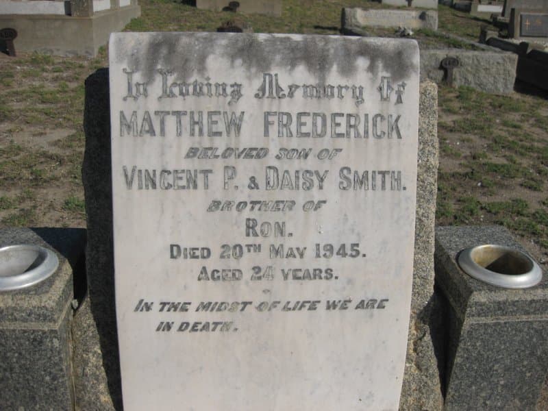 Matthew Frederick SMITH gravestone