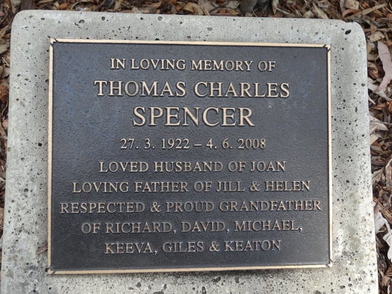 Thomas Charles SPENCER gravestone