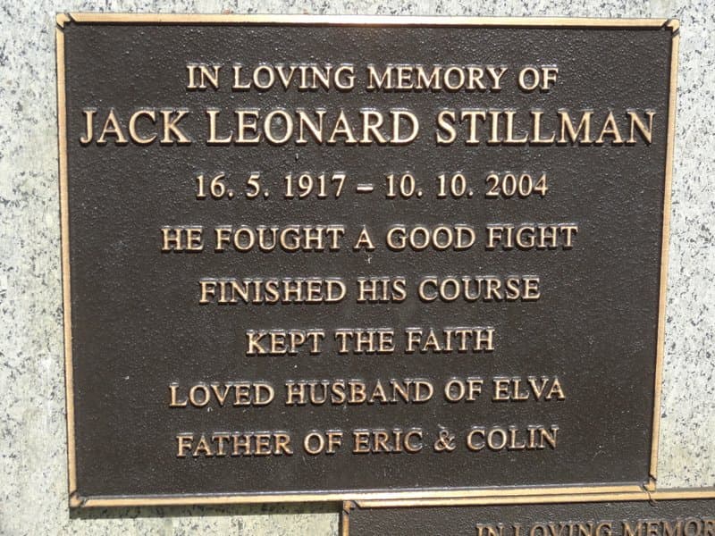 Jack Leonard STILLMAN gravestone