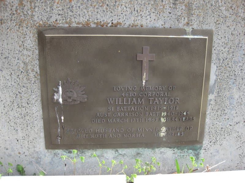 William TAYLOR gravestone