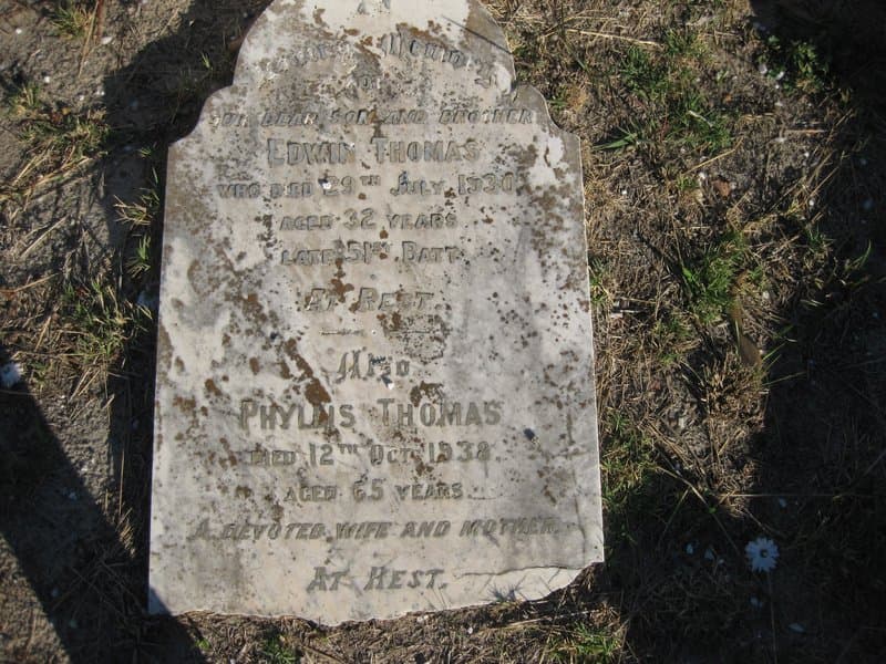 Edwin THOMAS gravestone