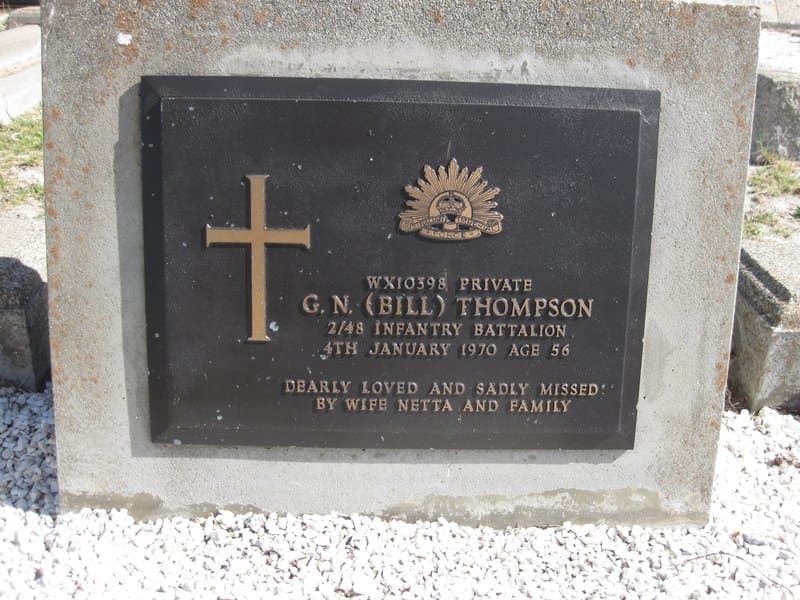 George Percy THOMPSON gravestone