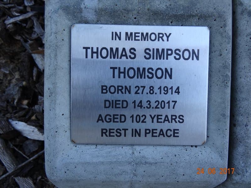 Thomas Simpson THOMSON gravestone