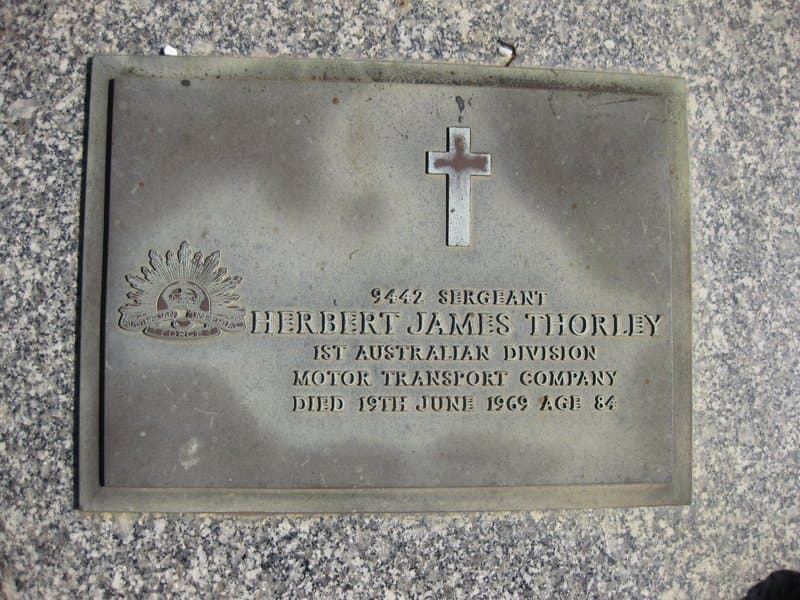 Herbert James THORLEY gravestone