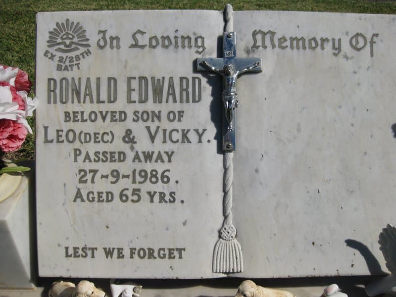 Ronald Edward TREASURE gravestone