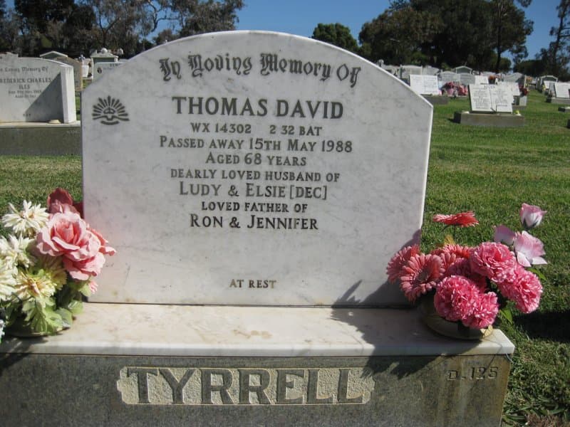 Thomas David TYRRELL gravestone